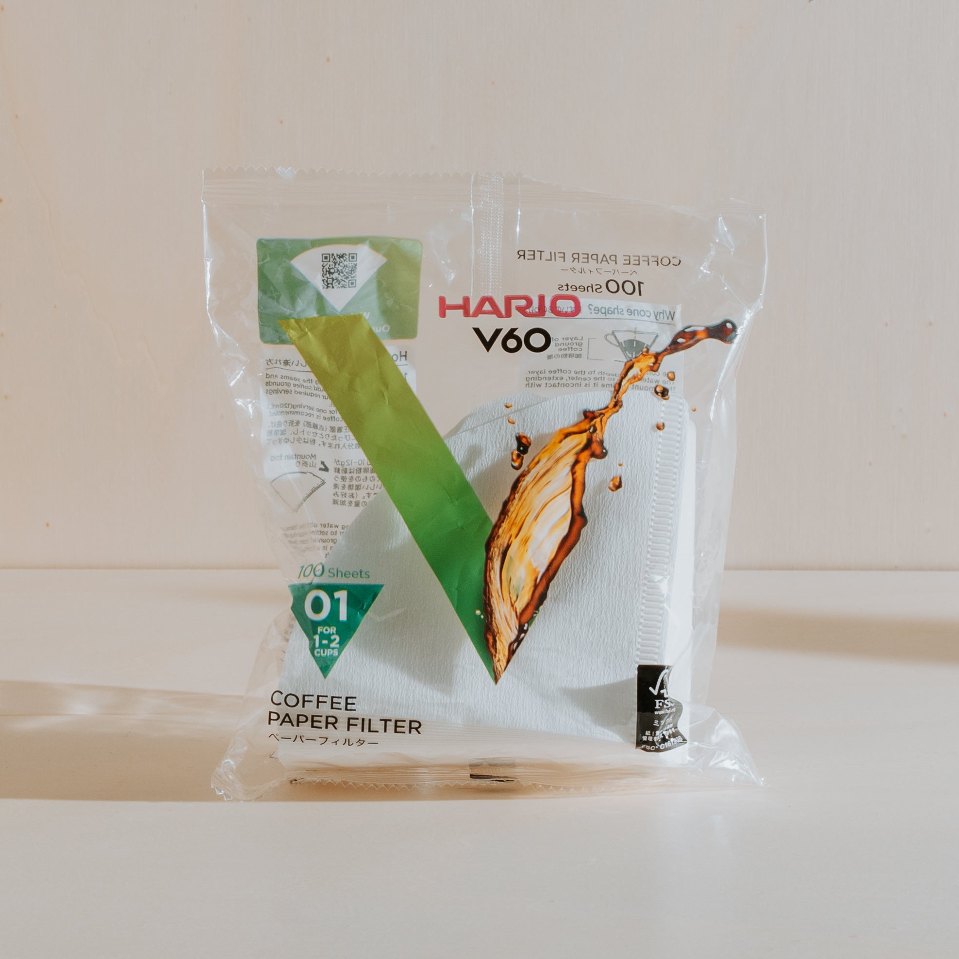 HARIO V60 Paper Filter-100 pack