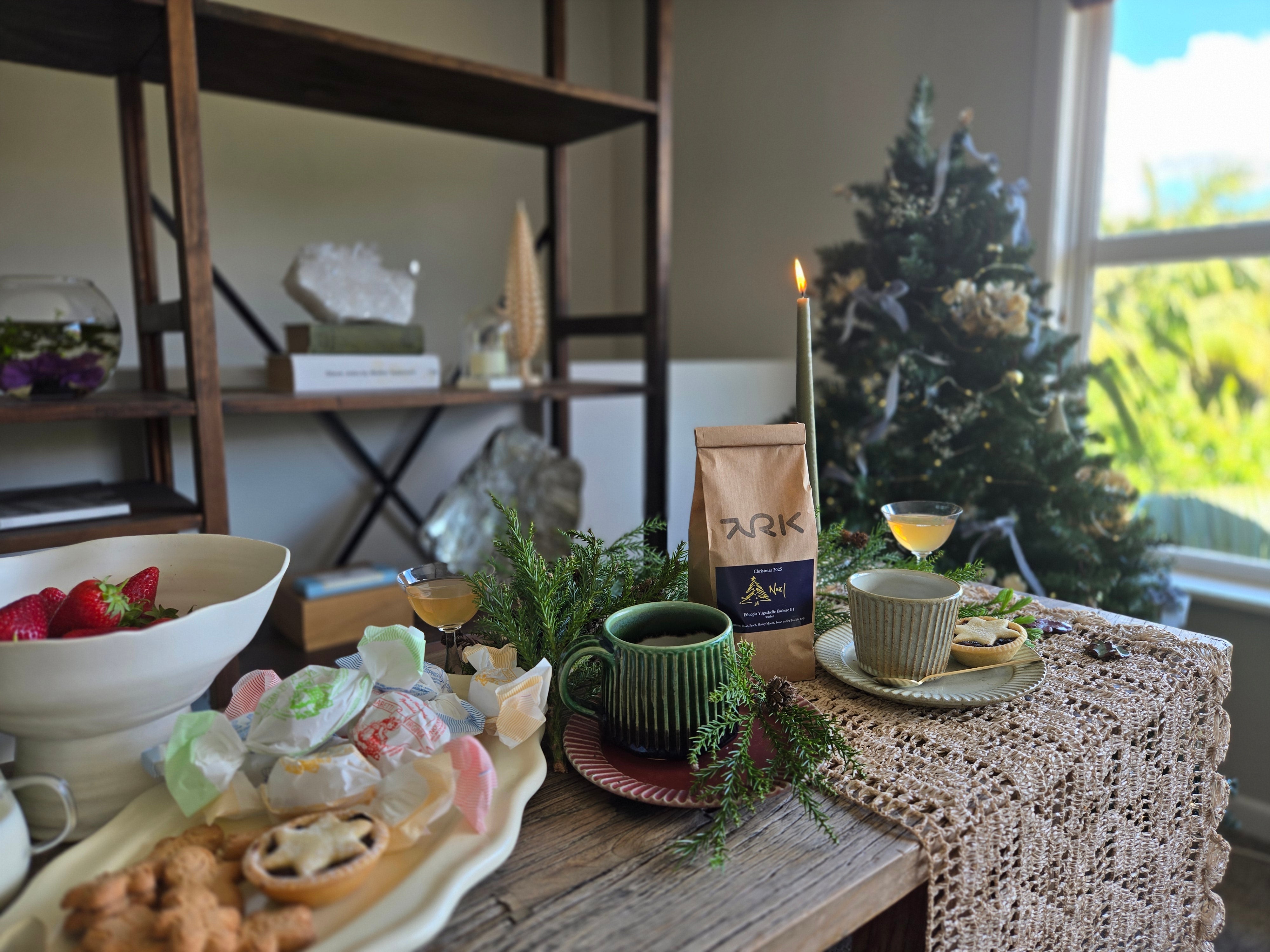 Festive Coffee & Choc Gift Pack – Noël Ethiopia Beans + Mocha Pebbles