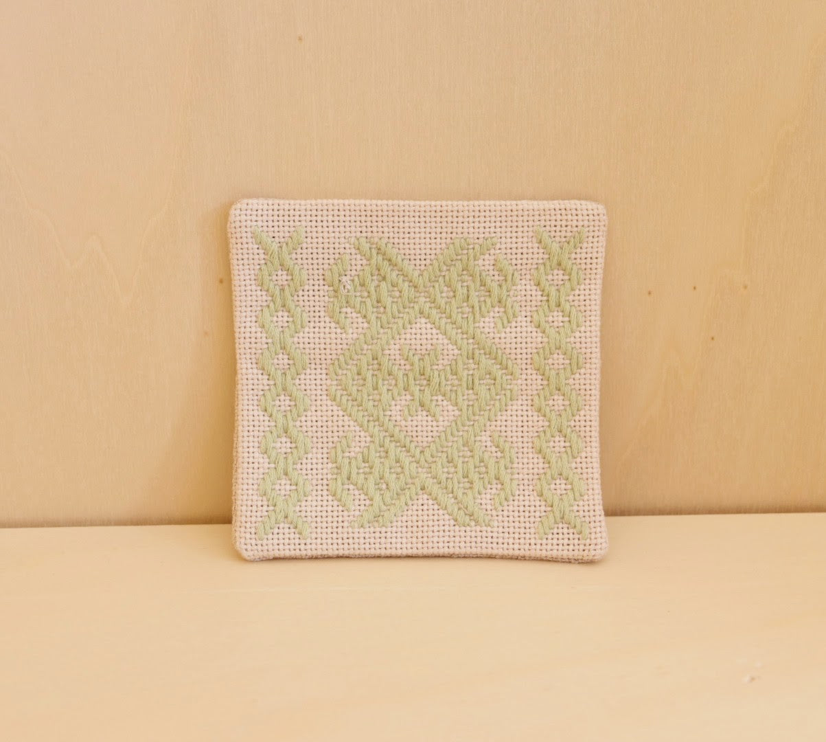 Coasters in Traditional Kogin Sashiko by Mayumi Takenouchi