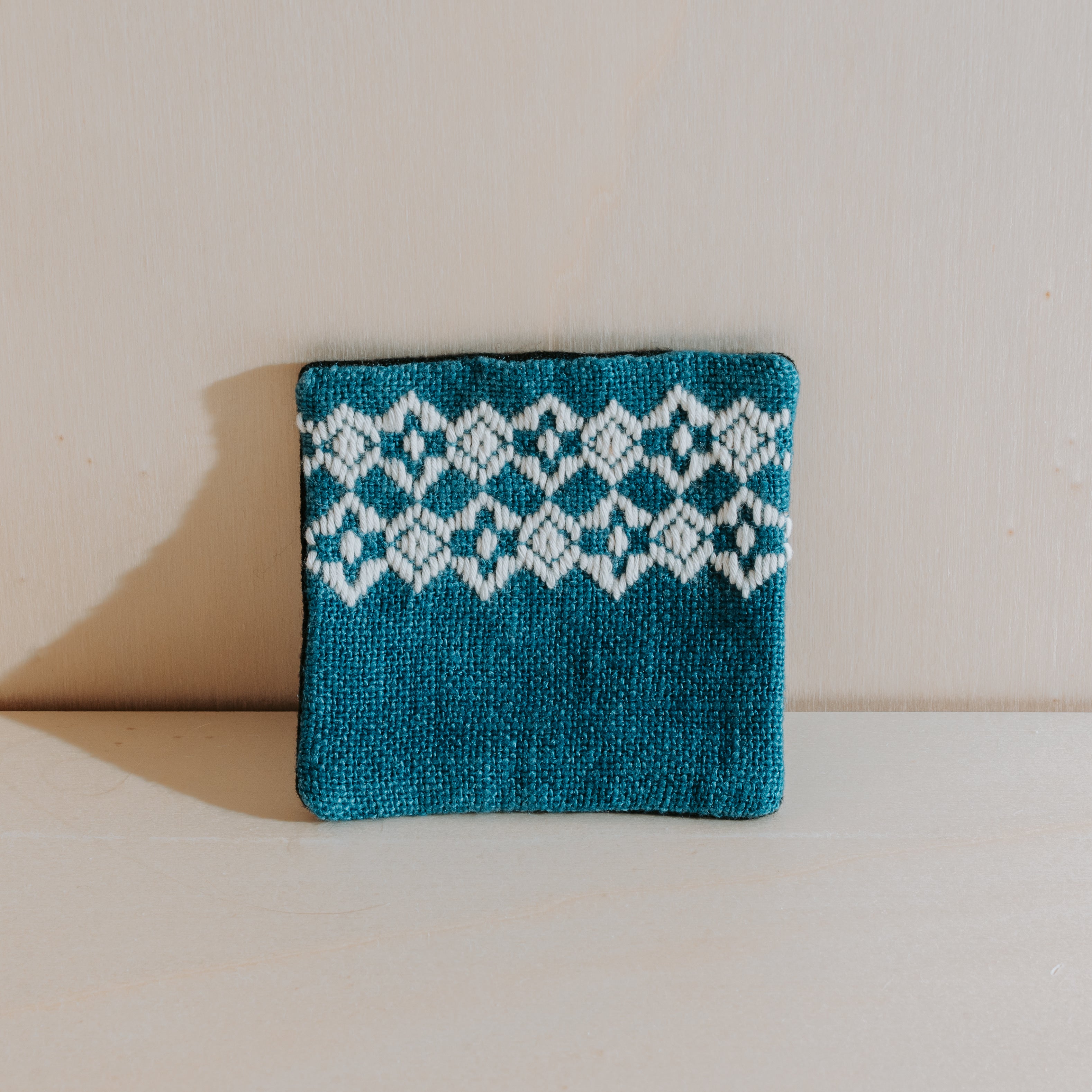 Coasters in Traditional Kogin Sashiko by Mayumi Takenouchi